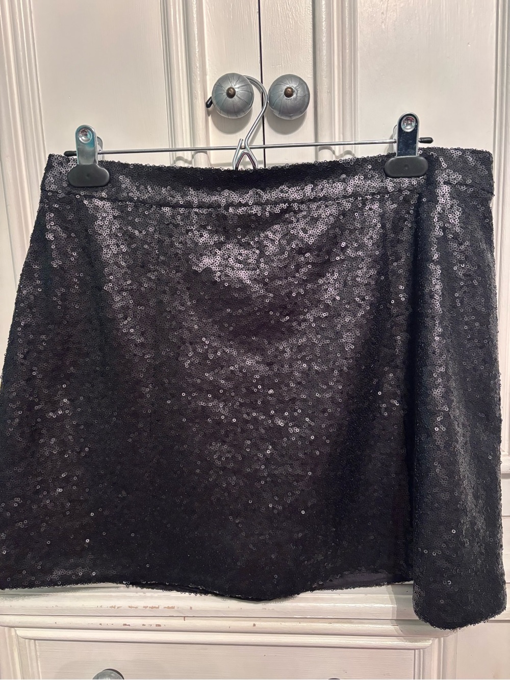 Decree Black Sequin Mini Skirt